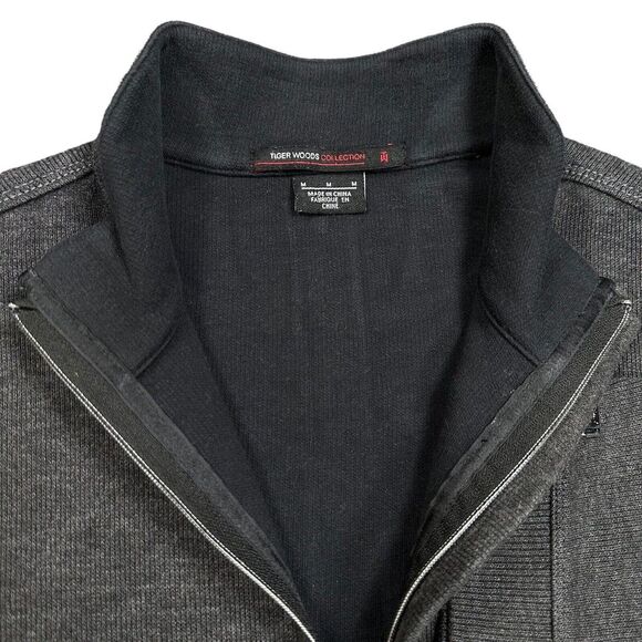 Men's Gray Zip-Up Sweater - Picture 4 of 6